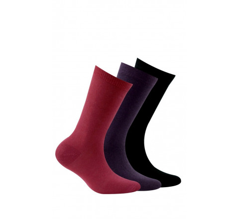 Pack 3 paires de chaussettes unies jersey