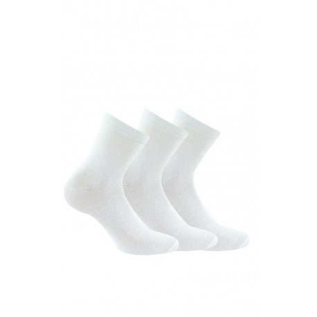 Lot de 3 paires socquettes unies