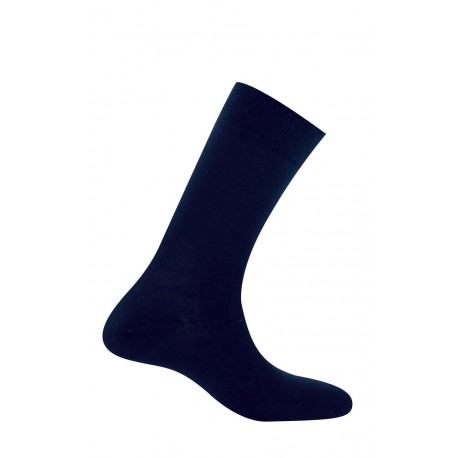 Kindy homme : Mi-chaussette jersey unie pur coton