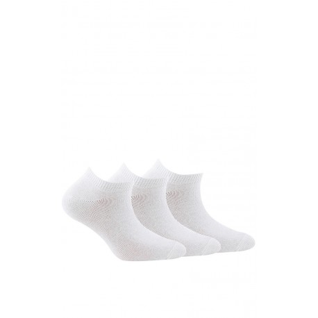 Pack de 3 paires de chaussettes invisibles unies en coton