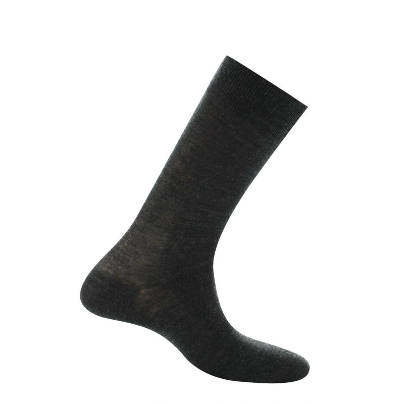 Chaussettes Laine de Ski homme Noir - Chaussettes homme fabriquées