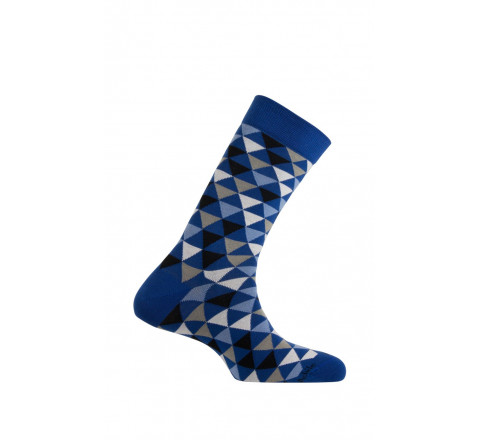 Mi-chaussettes modèle Prismes en coton