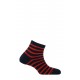 Chaussettes courtes rayures en coton