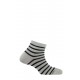 Chaussettes courtes rayures en coton