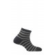 Chaussettes courtes rayures en coton
