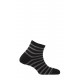 Chaussettes courtes rayures en coton