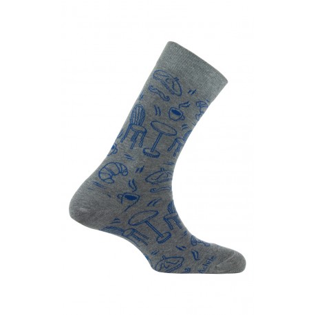 Achile homme Mi chaussettes Bistrot en coton originale et fantaisie