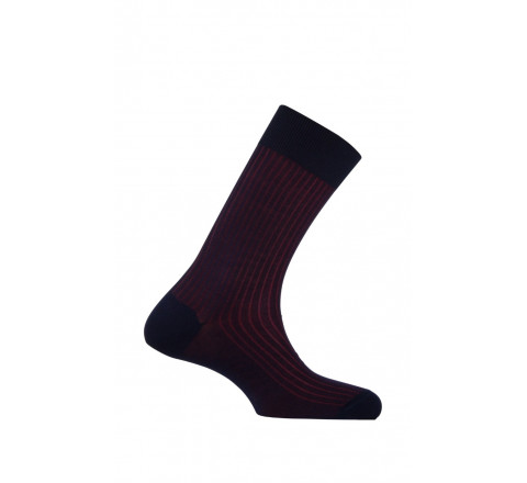 Chaussettes à côtes en fil d'écosse de fabrication française