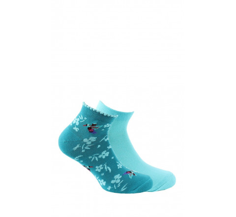 Chaussettes ultra-courtes femme en lot de 2 et en coton