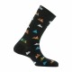 Mi-chaussettes motifs sommets en coton