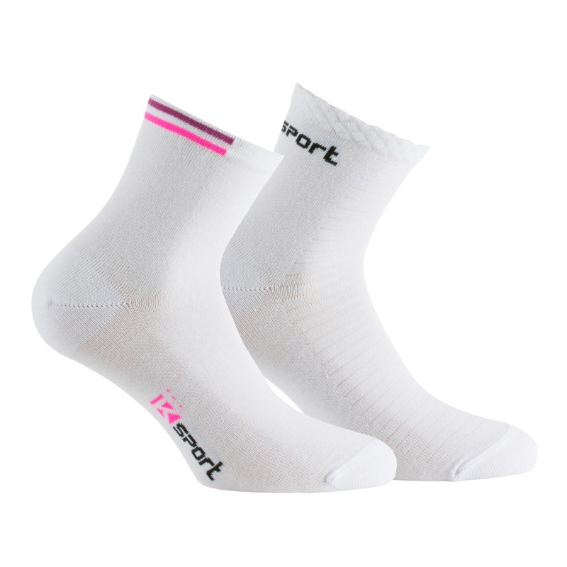 Chaussettes courtes Cyclisme femme Blanc - Chaussettes femme sport