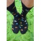 Mi-chaussettes motifs sommets en coton