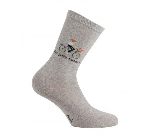 Mi-chaussettes Petits Bonheurs en coton
