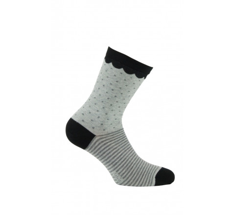 Mi-chaussettes modèle Sidonie en coton