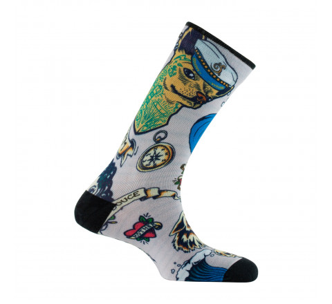 Chaussettes imprimées motif de marin en coton
