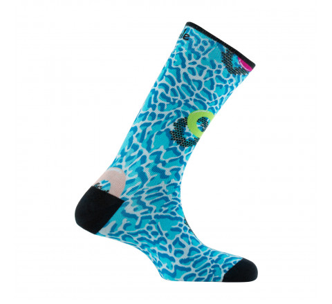 Chaussettes imprimées motif Soirée Piscine en coton