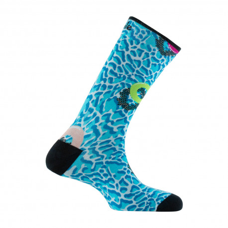 Chaussettes imprimées motif Soirée Piscine en coton