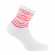 Socquettes motif gaufré sur rayures MADE IN FRANCE