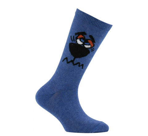 Mi-chaussettes Oiseau en coton