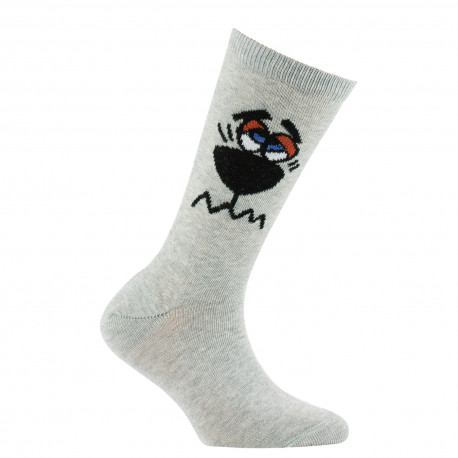 Mi-chaussettes Oiseau en coton