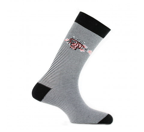 Mi-chaussettes poissons-lions en coton