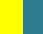 Jaune/ bleu canard